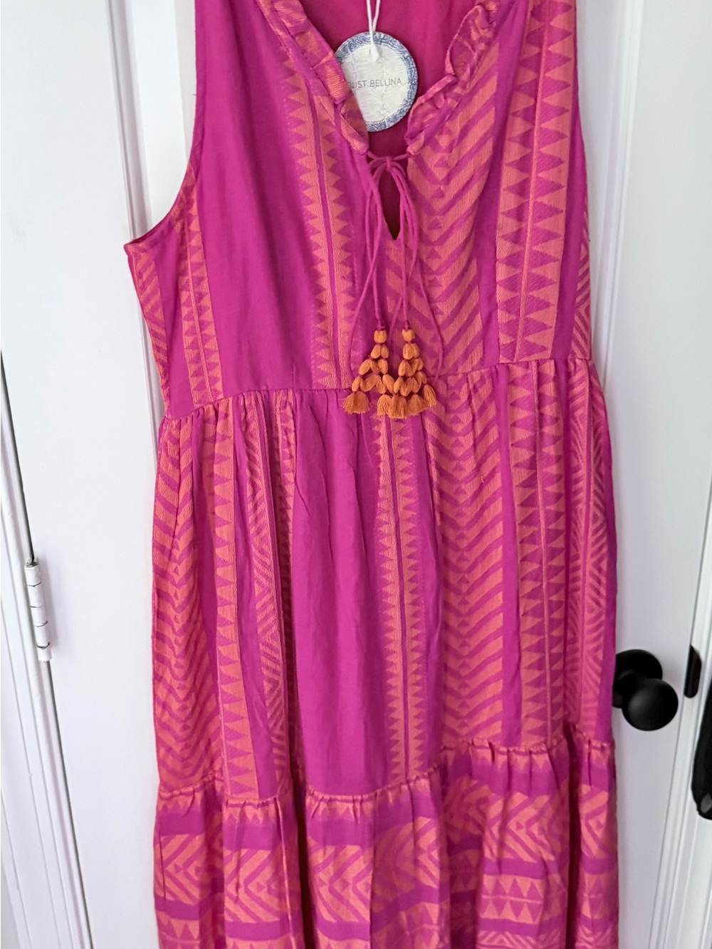 Just Bellinia Pink & Orange Maxi Dress
